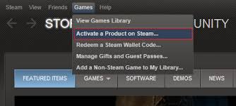 Activate steam product in app