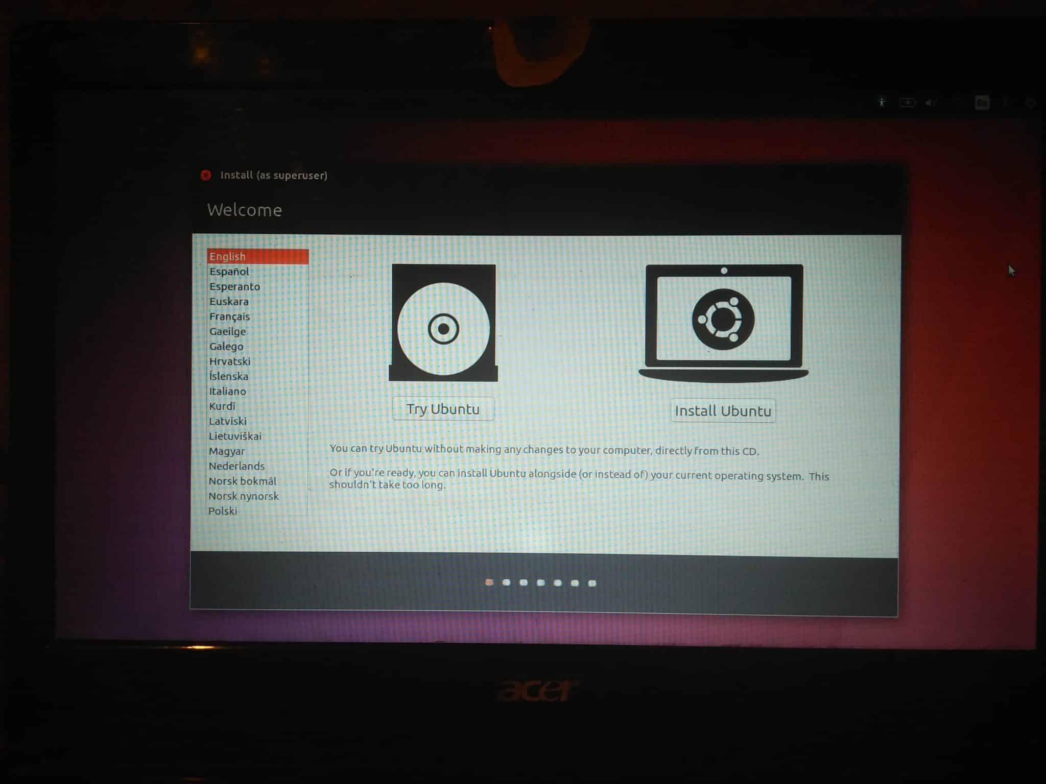 Ubuntu Live Disk