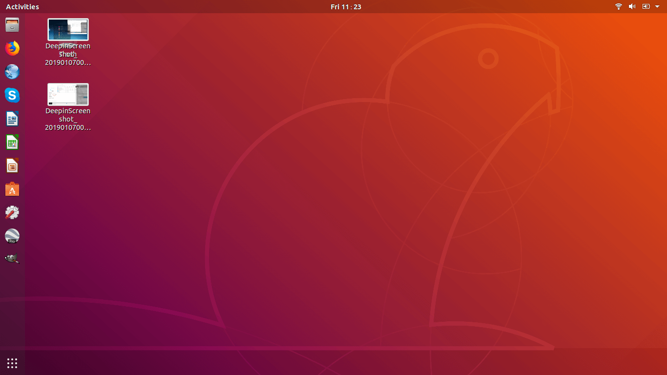 Ubuntu 18.04 LTS desktop