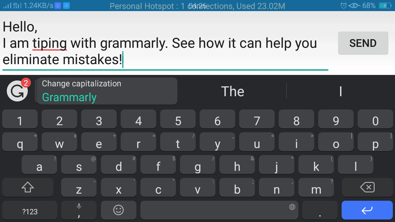 grammarly keyboard free