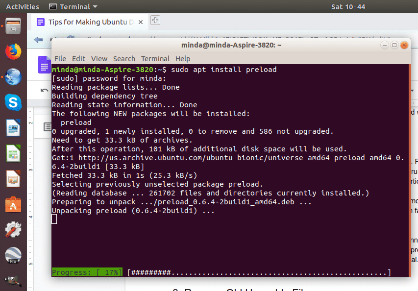 Install Preload on Ubuntu