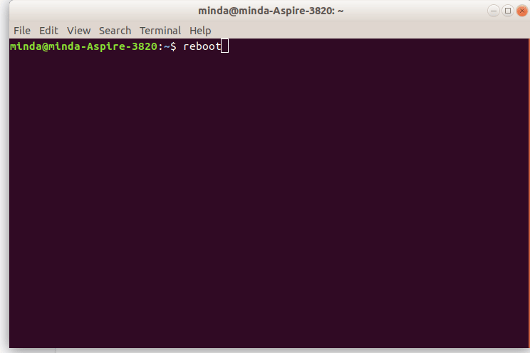 Reboot Ubuntu