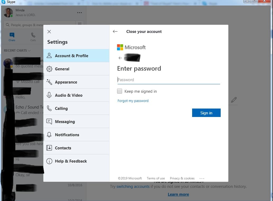 log in skype