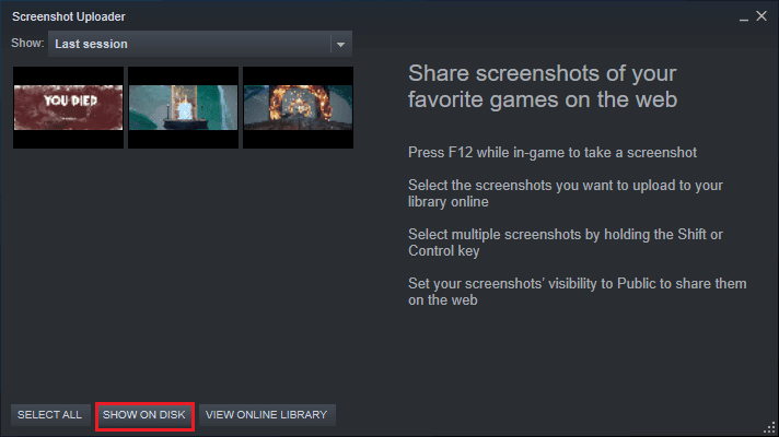 steam screenshot folder