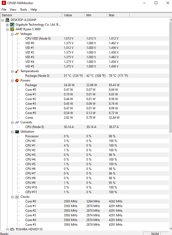 pc temp monitor windows 10