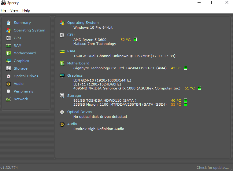 temperature monitor windows