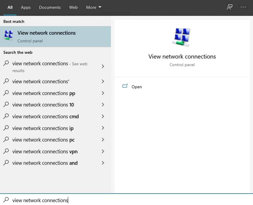 View Network Connections