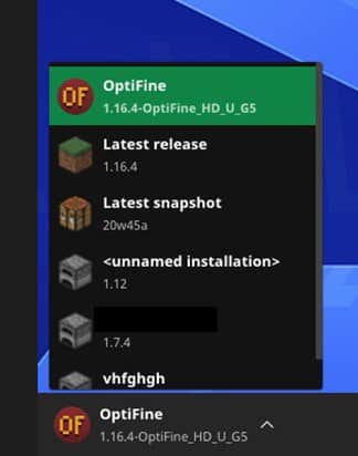 OptiFine Launch