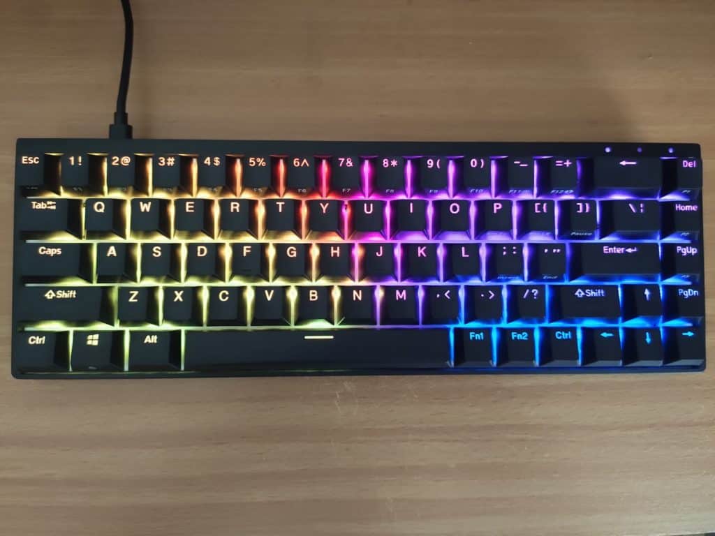 Durgod Hades 68 RGB lighting