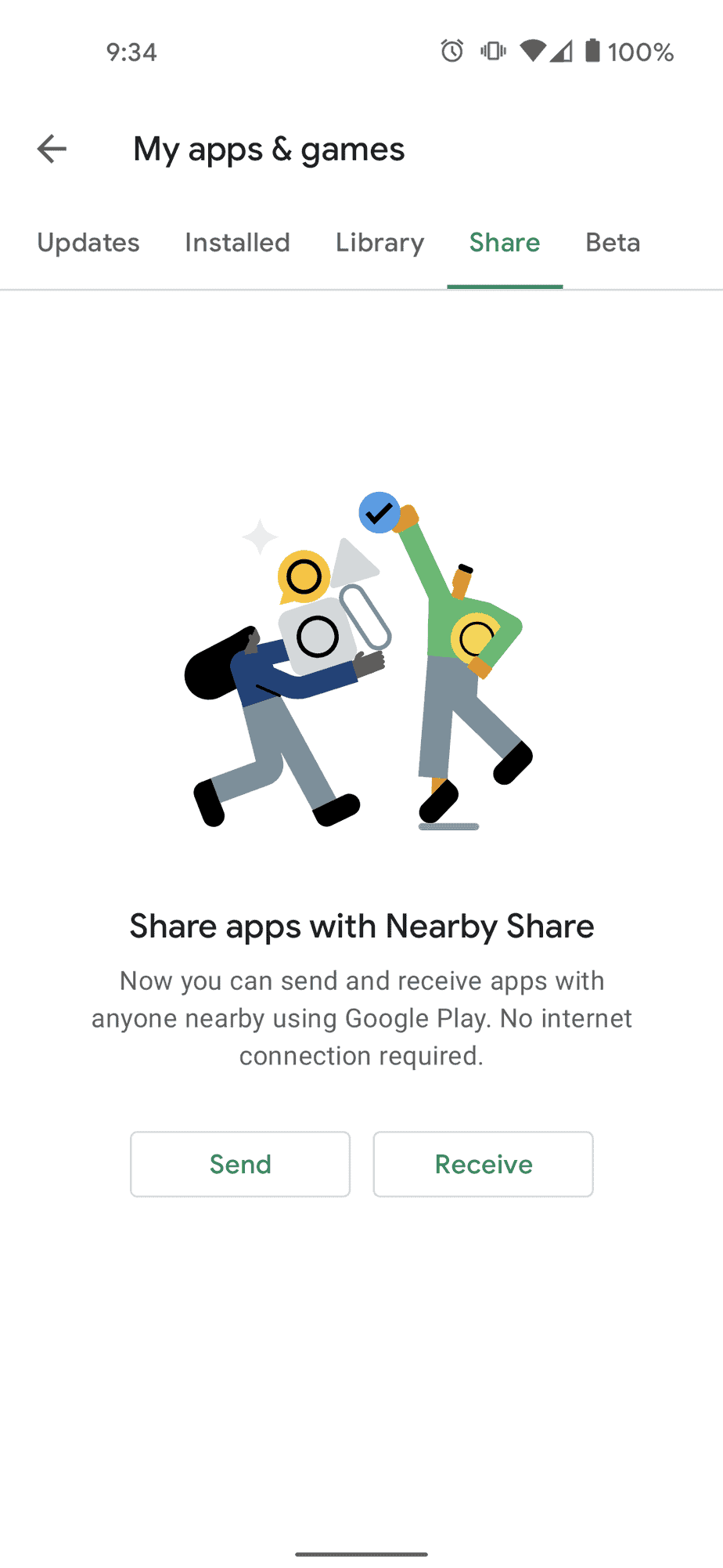 Google Play Store Now Let's You Share Apps With Nearby Share