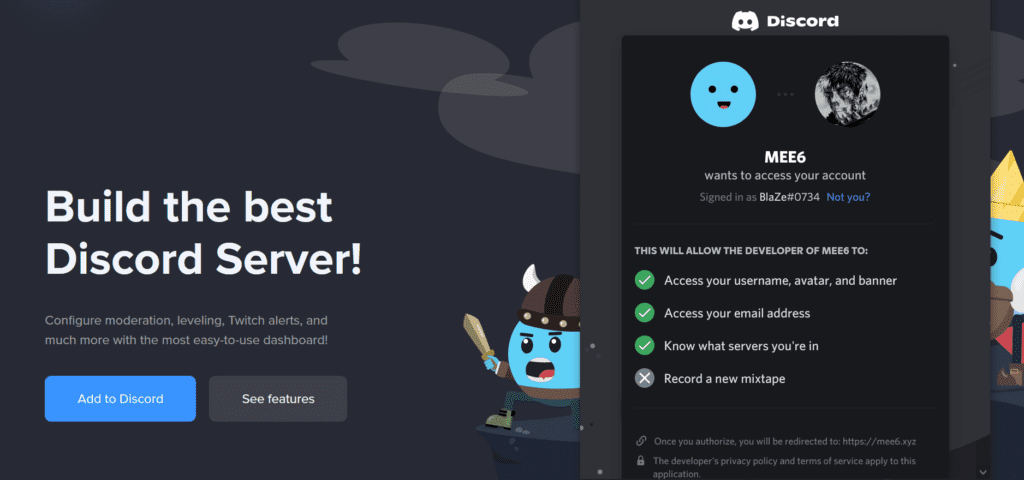 Connect your Discord with the server