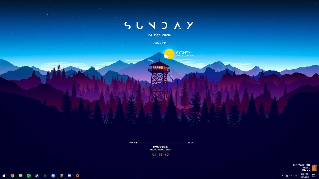 rainmeter skins with clock