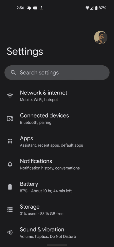 Notification History on Android 12 