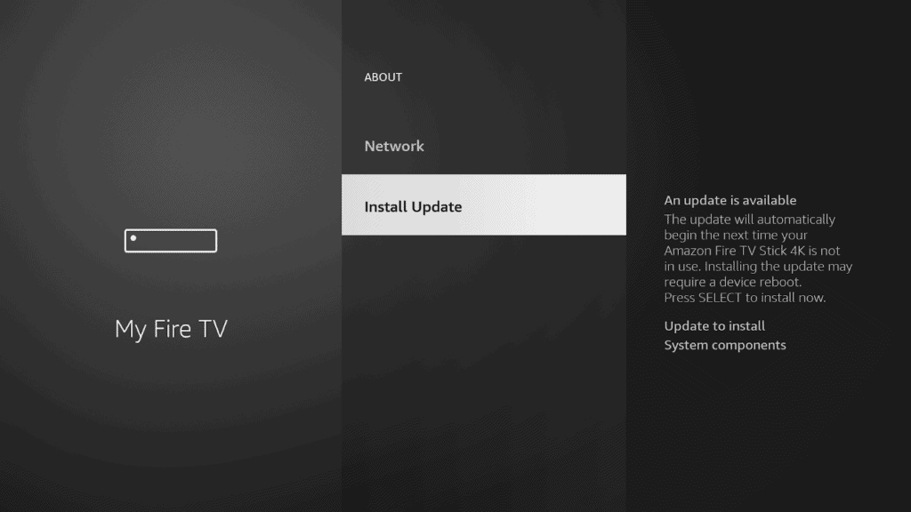 Firestick Install Update Selected