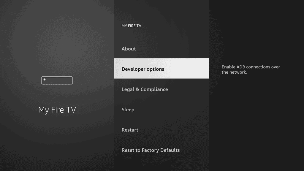 Firestick Developer Options