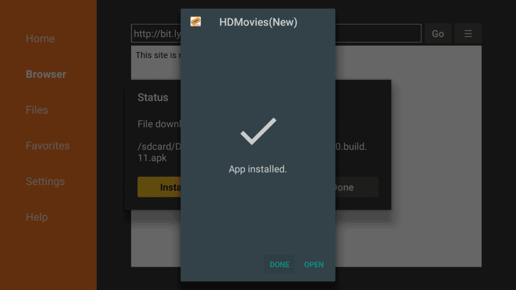 Cinema HD Installed