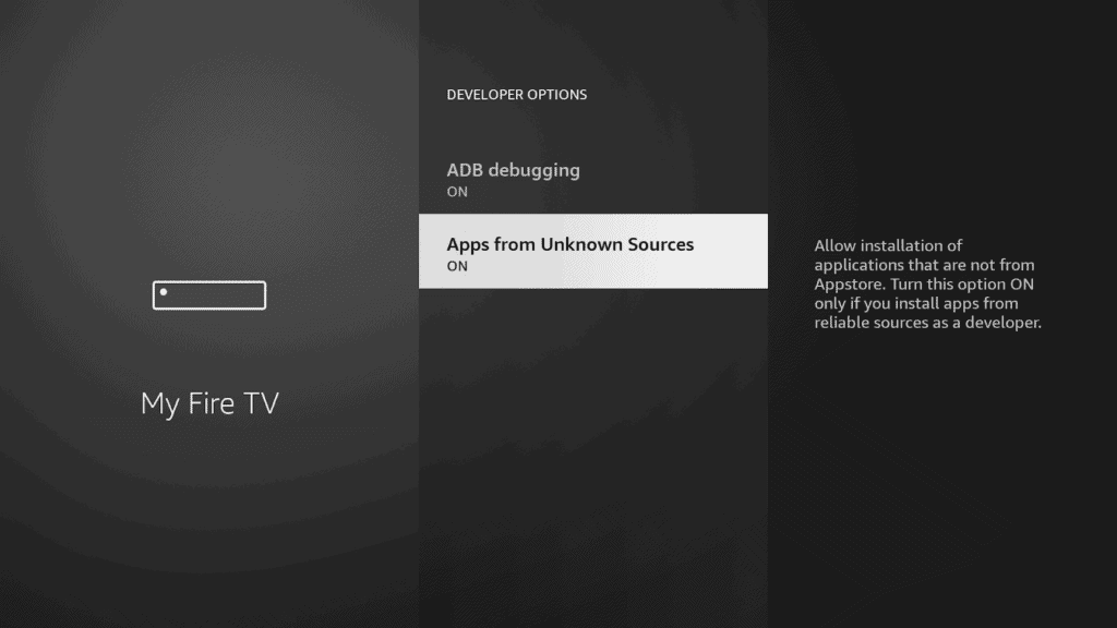 Apps from Unknown Sources Firestick
