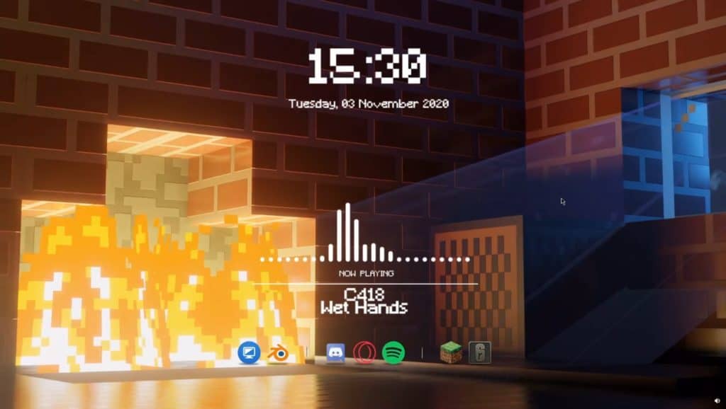 Minecraft Rainmeter Skin