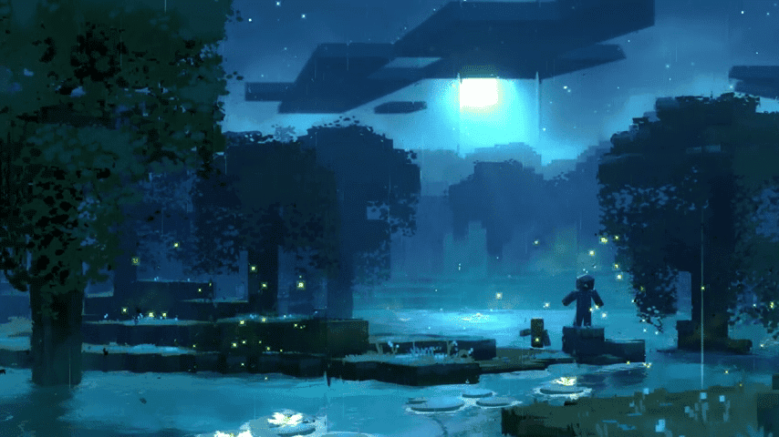 Minecraft: Swamp Nighttime Concept Art