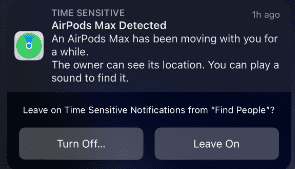 Airpods detected nearby
