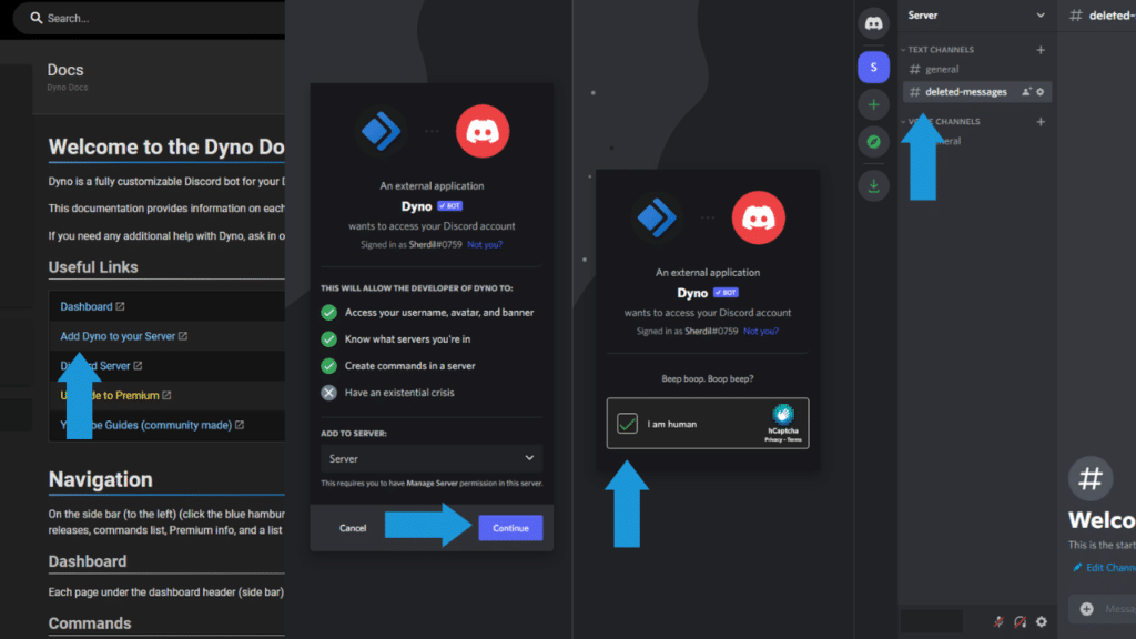 Adding Dyno Bot