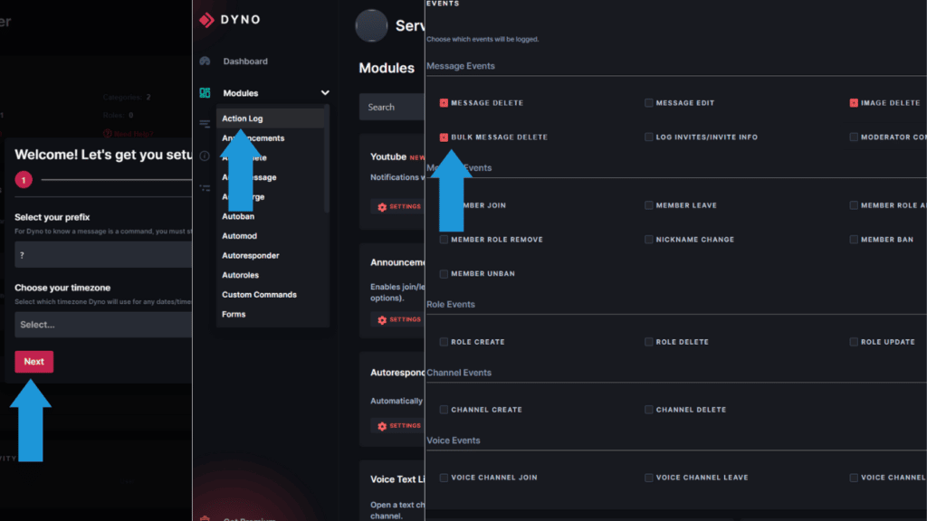 Configuring Dyno Bot