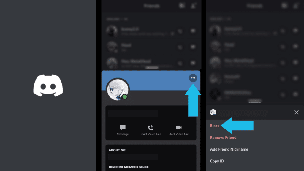 blocking someone on Discord on mobile