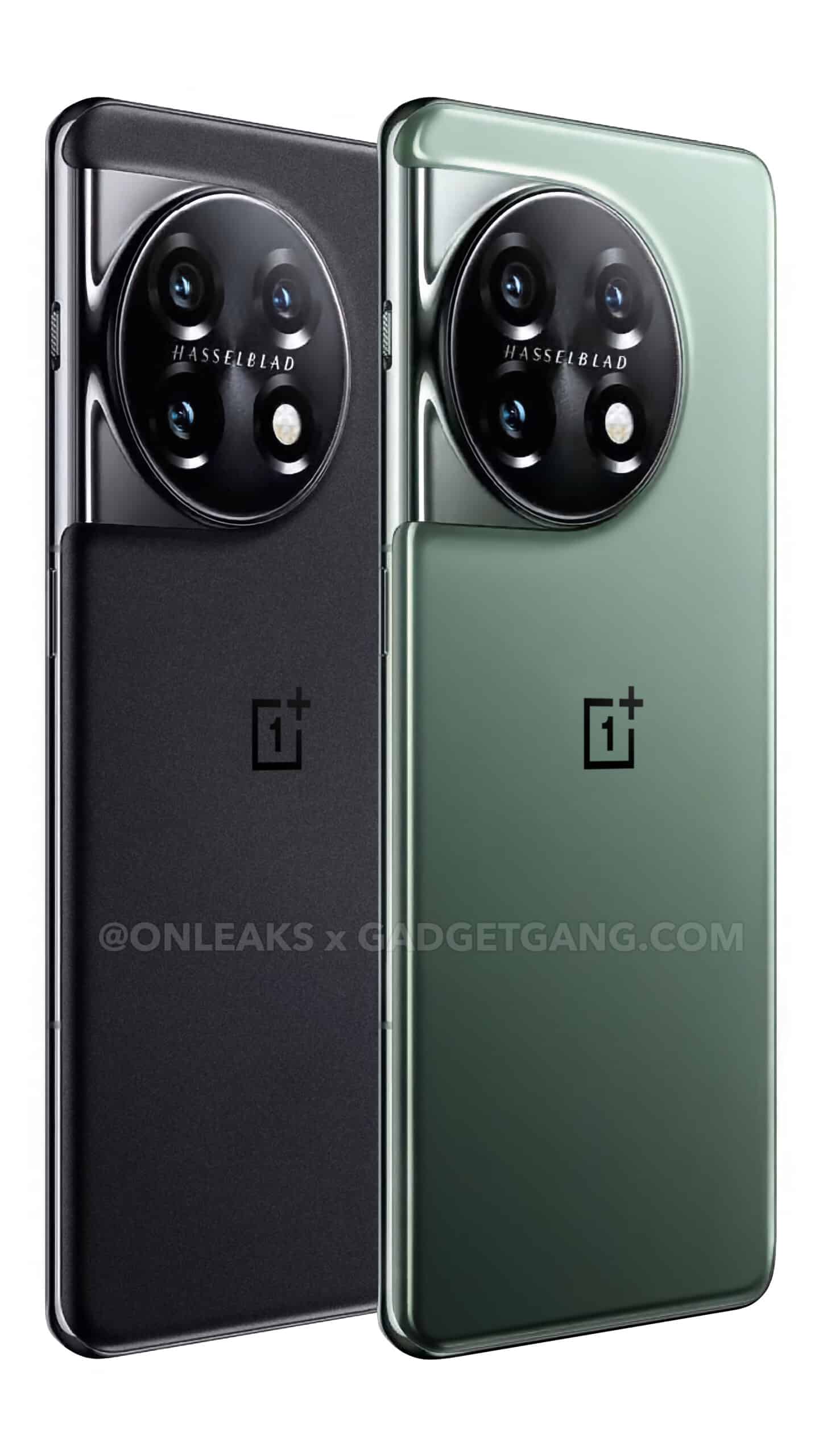 OnePlus 11 ImagesOne Plus 11 Design RenderOne Plus 11 in Volcanic Black and Forest Emerald