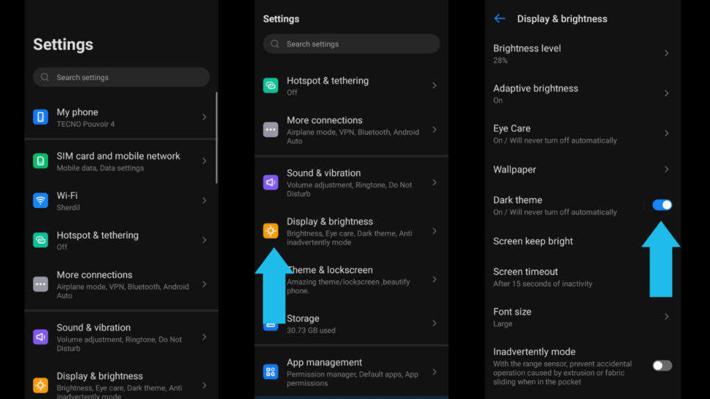 Enable Google Drive Dark Mode on Android
