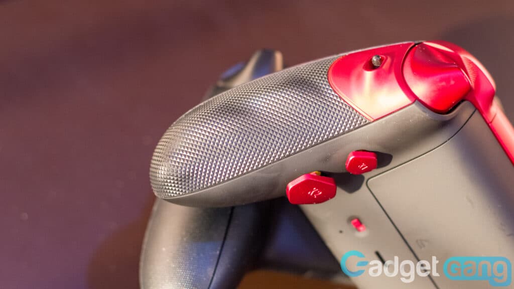 Image shows the MegaModz custom Xbox Series Controller review - back diamond shaped grip