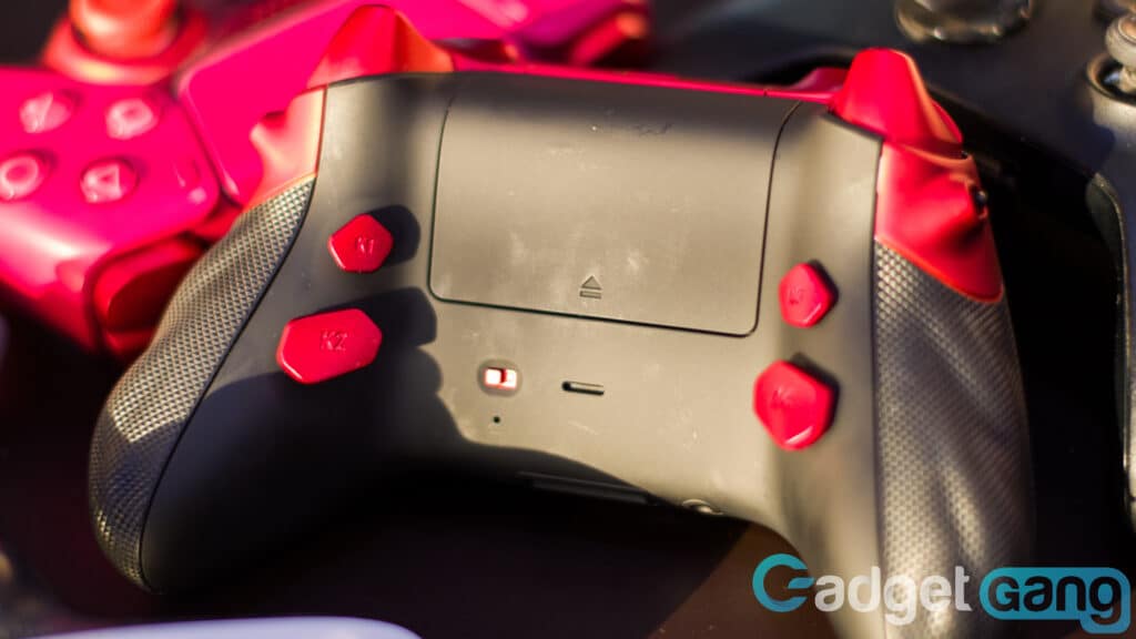 Image shows the Soft textured back on MegaModz controller