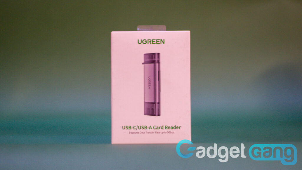 Image shows the Ugreen OTG Card Reader Review package